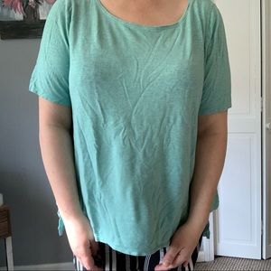 Eileen Fisher Cotton Tee XL in Seamfoam